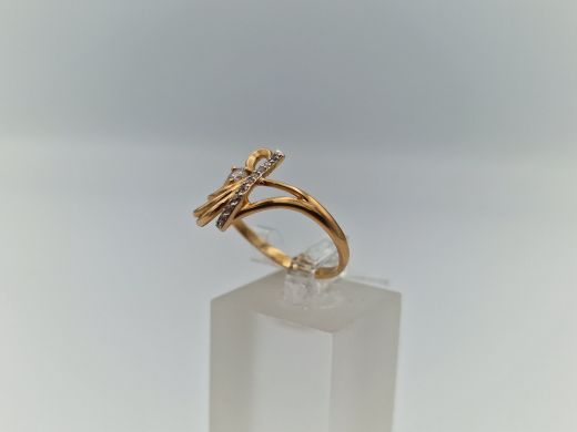 Zelta gredzens ar cirkoniju, 1.98 g, izm. 18