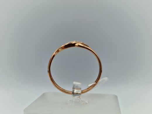 Zelta gredzens ar cirkoniju, 1.39 g, izm. 18