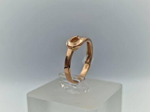 Zelta gredzens ar cirkoniju, 2.24 g, izm. 16.5