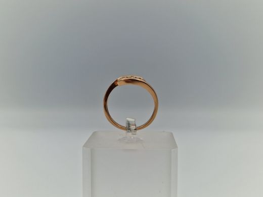 Zelta gredzens ar cirkoniju, 2.45 g, izm. 17