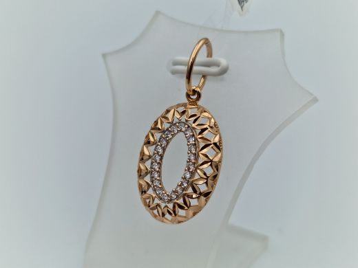 Zelta kulons ar cirkoniju, 1.13 g