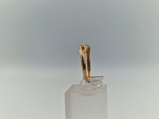 Zelta gredzens ar cirkoniju, 1.32 g, izm. 17.2