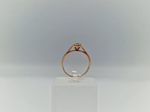 Zelta gredzens ar briljantu, 2.15 g, izm. 19