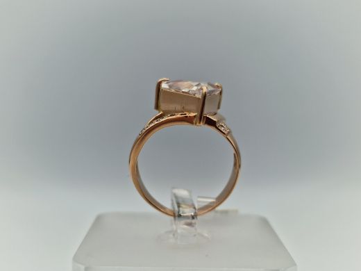 Zelta gredzens ar cirkoniju, 3.64 g, izm. 16