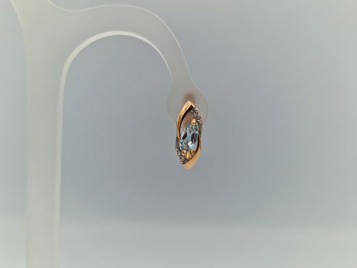Zelta auskari ar topāzu, 2.25 g
