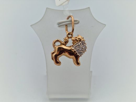 Zelta kulons ar cirkoniju, 2.49 g
