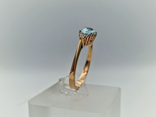 Zelta gredzens ar cirkoniju, 2.92 g, izm. 18