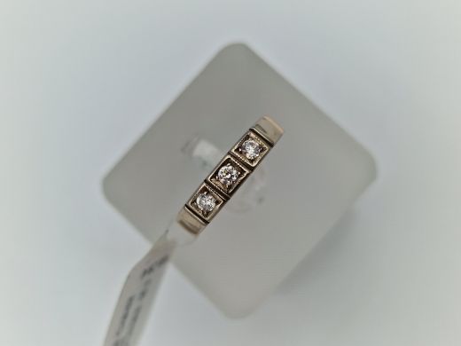 Zelta gredzens ar cirkoniju, 2.41 g, izm. 16.3