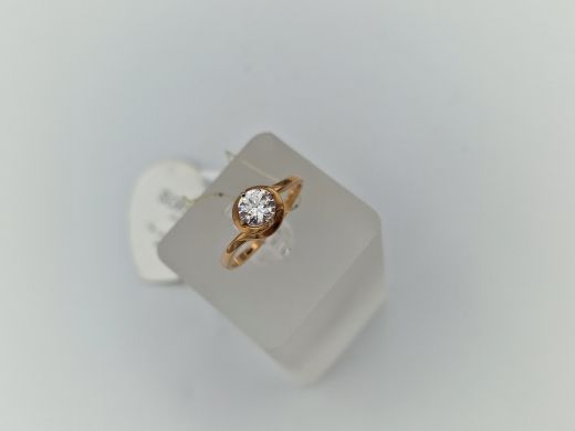 Zelta gredzens ar cirkoniju, 1.79 g, izm. 17.5