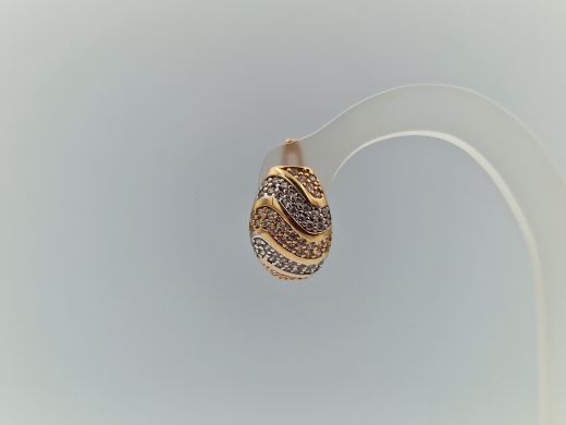 Zelta auskari ar cirkoniju, 4.49 g