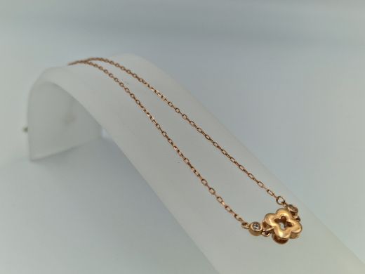 Zelta ķēdīte ar cirkoniju, 2.3 g, izm. 29