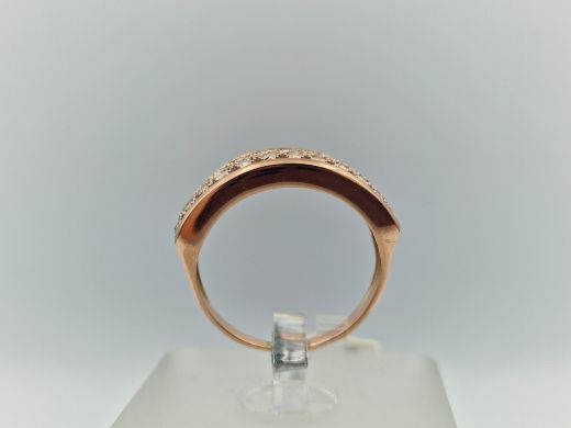 Zelta gredzens ar cirkoniju, 3.22 g, izm. 17