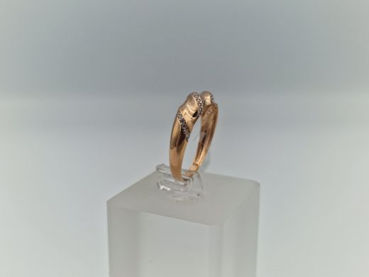 Zelta gredzens ar cirkoniju, 2.07 g, izm. 18