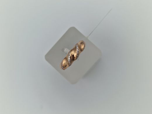 Zelta gredzens ar cirkoniju, 2.04 g, izm. 19