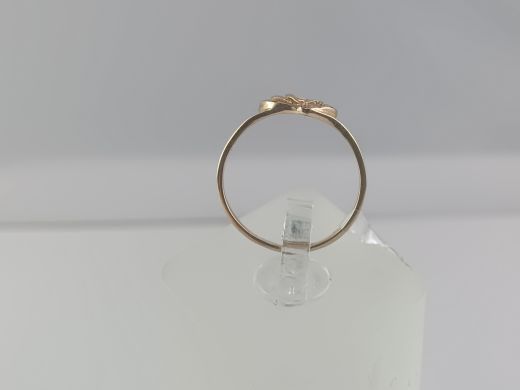 Zelta gredzens ar cirkoniju, 1.45 g, izm. 16.5