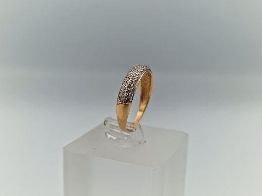 Zelta gredzens ar cirkoniju, 1.86 g, izm. 17.5