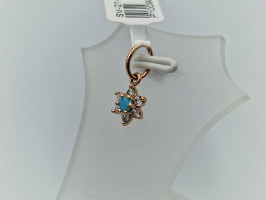 Золотой кулон с цирконом, 0.63 г