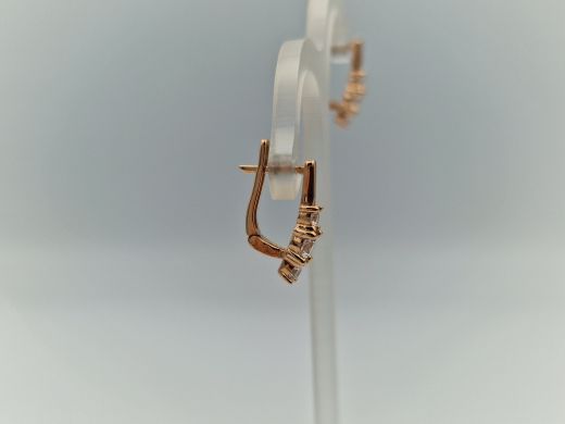 Zelta auskari ar cirkoniju, 1.95 g