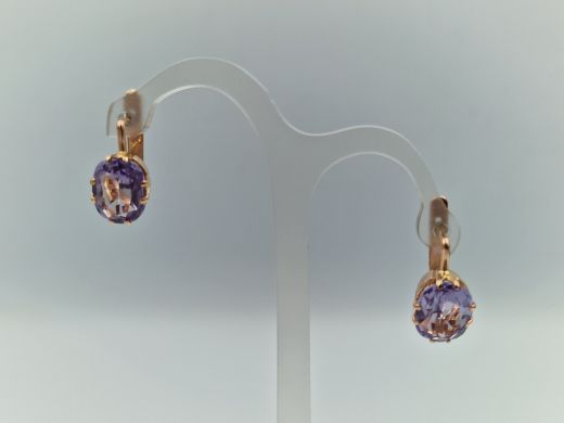 Золотые серьги с кораллом, 4.08 г