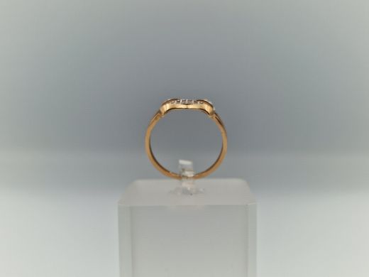 Zelta gredzens ar cirkoniju, 1.92 g, izm. 17.5
