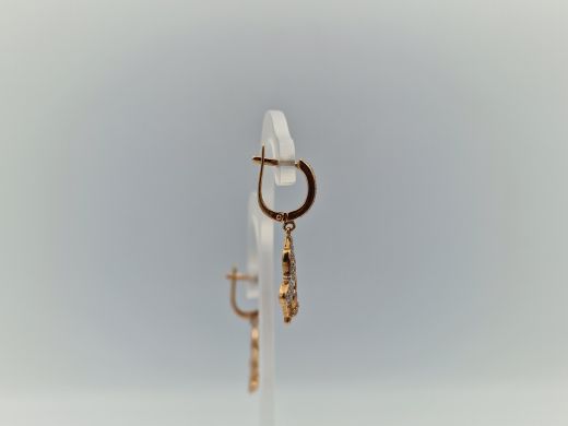 Zelta auskari ar cirkoniju, 4.26 g