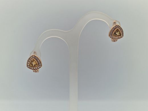 Zelta auskari ar cirkoniju, 6.66 g