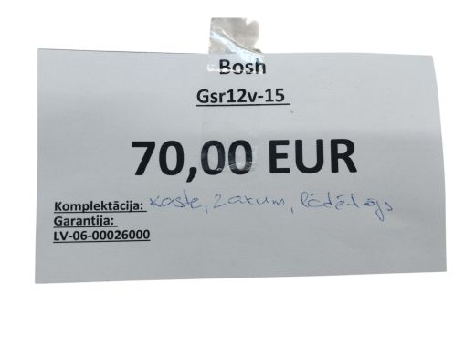 Bosch Gsr12V-15
