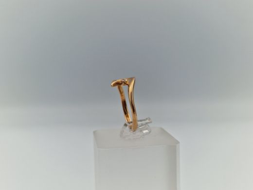 Zelta gredzens ar cirkoniju, 2.83 g, izm. 17.5