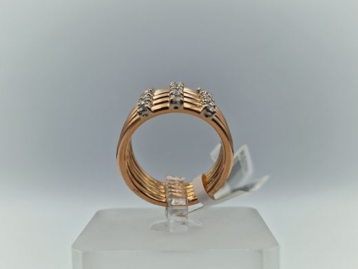 Zelta gredzens ar briljantu, 11.3 g, izm. 17