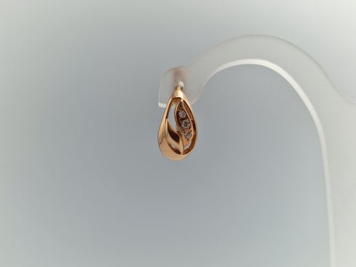 Zelta auskari ar cirkoniju, 3.84 g