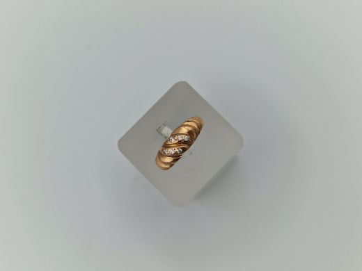 Zelta gredzens ar cirkoniju, 2.58 g, izm. 16