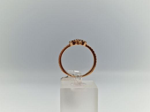 Zelta gredzens ar cirkoniju, 1.51 g, izm. 18