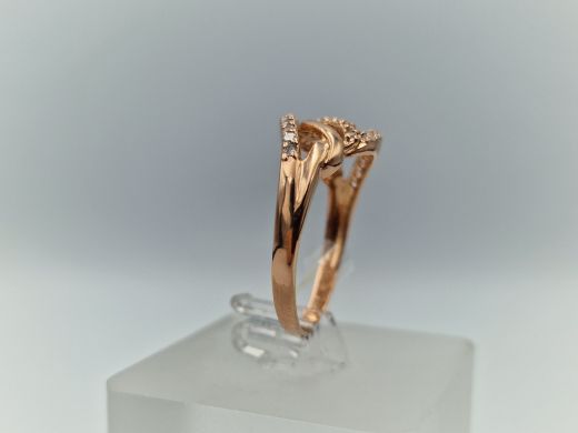 Zelta gredzens ar cirkoniju, 2.56 g, izm. 18.5