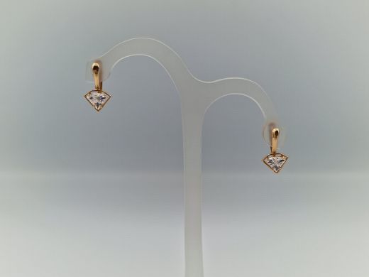 Zelta auskari ar cirkoniju, 2.87 g