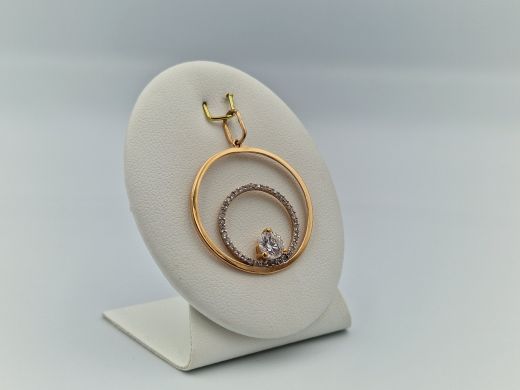 Zelta kulons ar cirkoniju, 1.96 g