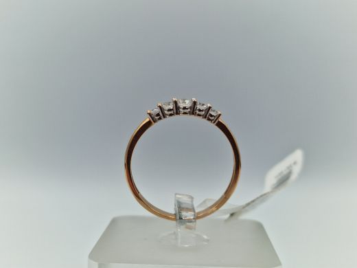 Zelta gredzens ar cirkoniju, 1.54 g, izm. 18.5