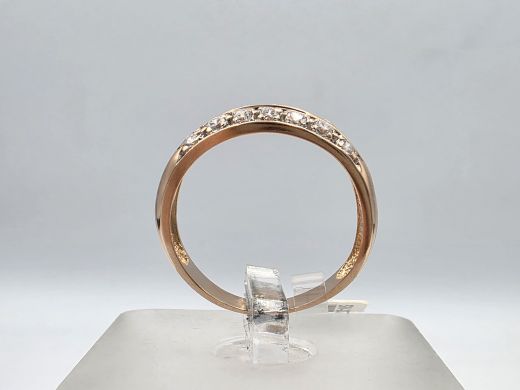Золотое кольцо с цирконом, 2.88 г, разм. 17