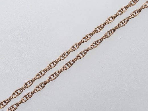 Gold chain with ruby, 1.19 g, size 45 cm