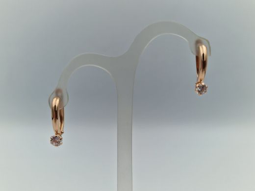 Zelta auskari ar cirkoniju, 1.16 g