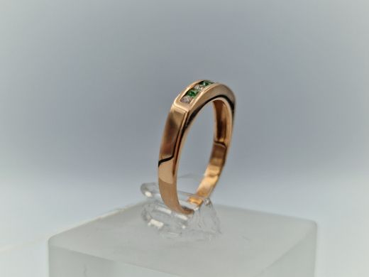 Zelta gredzens ar cirkoniju, 2.17 g, izm. 16.5