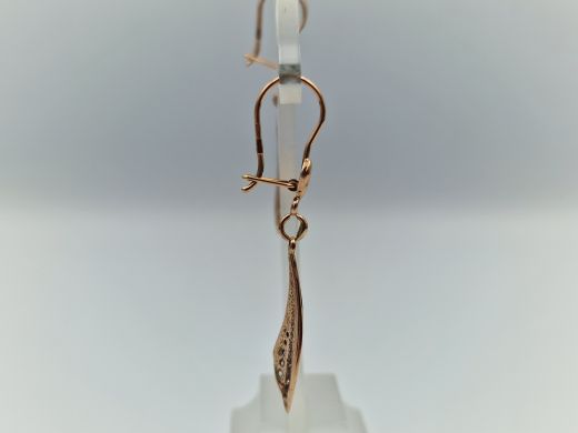 Zelta auskari ar cirkoniju, 3.29 g