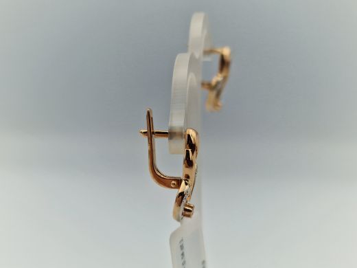 Золотые серьги с бриллиантом, 4.99 г