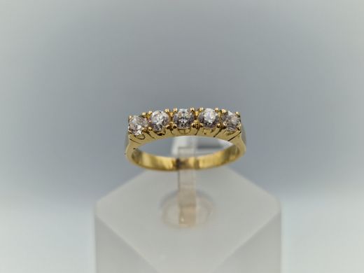 Zelta gredzens ar cirkoniju, 3.07 g, izm. 16.5