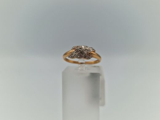 Zelta gredzens ar cirkoniju, 2.14 g