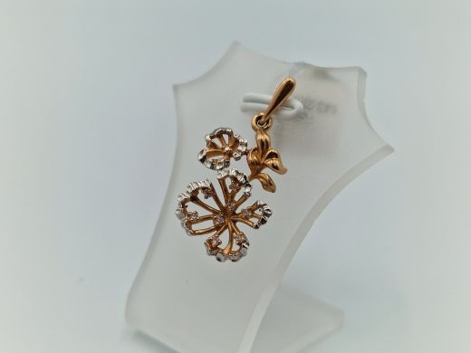 Zelta kulons ar cirkoniju, 1.91 g