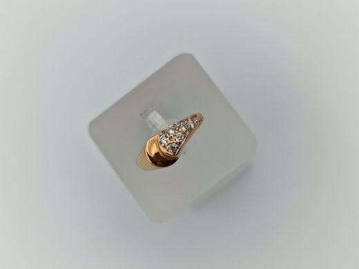 Zelta gredzens ar cirkoniju, 1.92 g, izm. 15