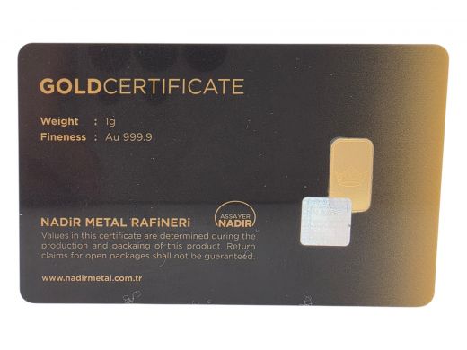 Zelta kulons, 1 g