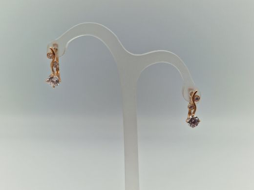 Zelta auskari ar cirkoniju, 1.18 g