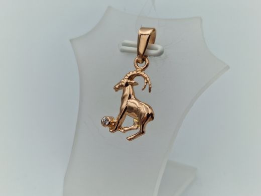 Золотой кулон с цирконом, 1.13 г