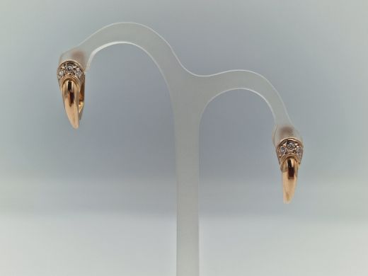 Zelta auskari ar cirkoniju, 2.34 g